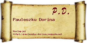 Pauleszku Dorina névjegykártya