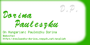 dorina pauleszku business card